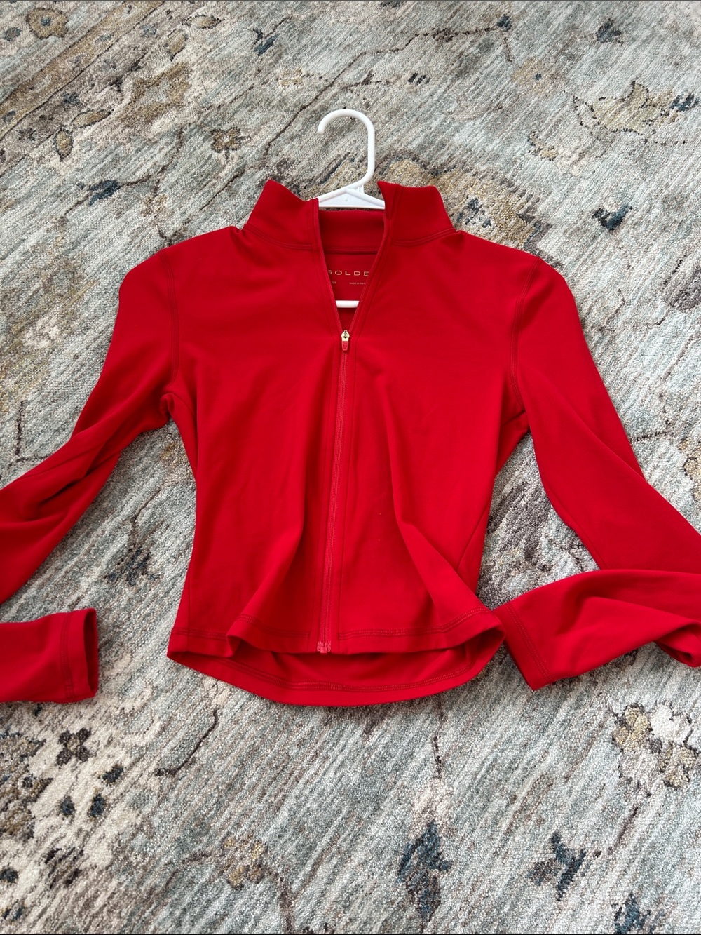 Aritzia Butter Limit Zip Up Flashing Red